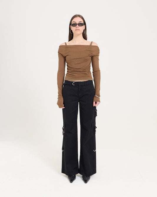 LS LAYERED TANK - CARAMEL