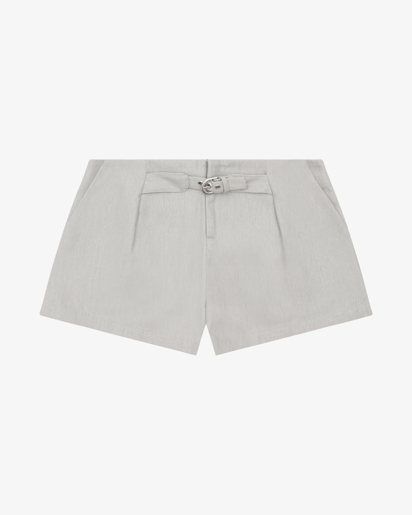Belted Micro Short - Washed Grey