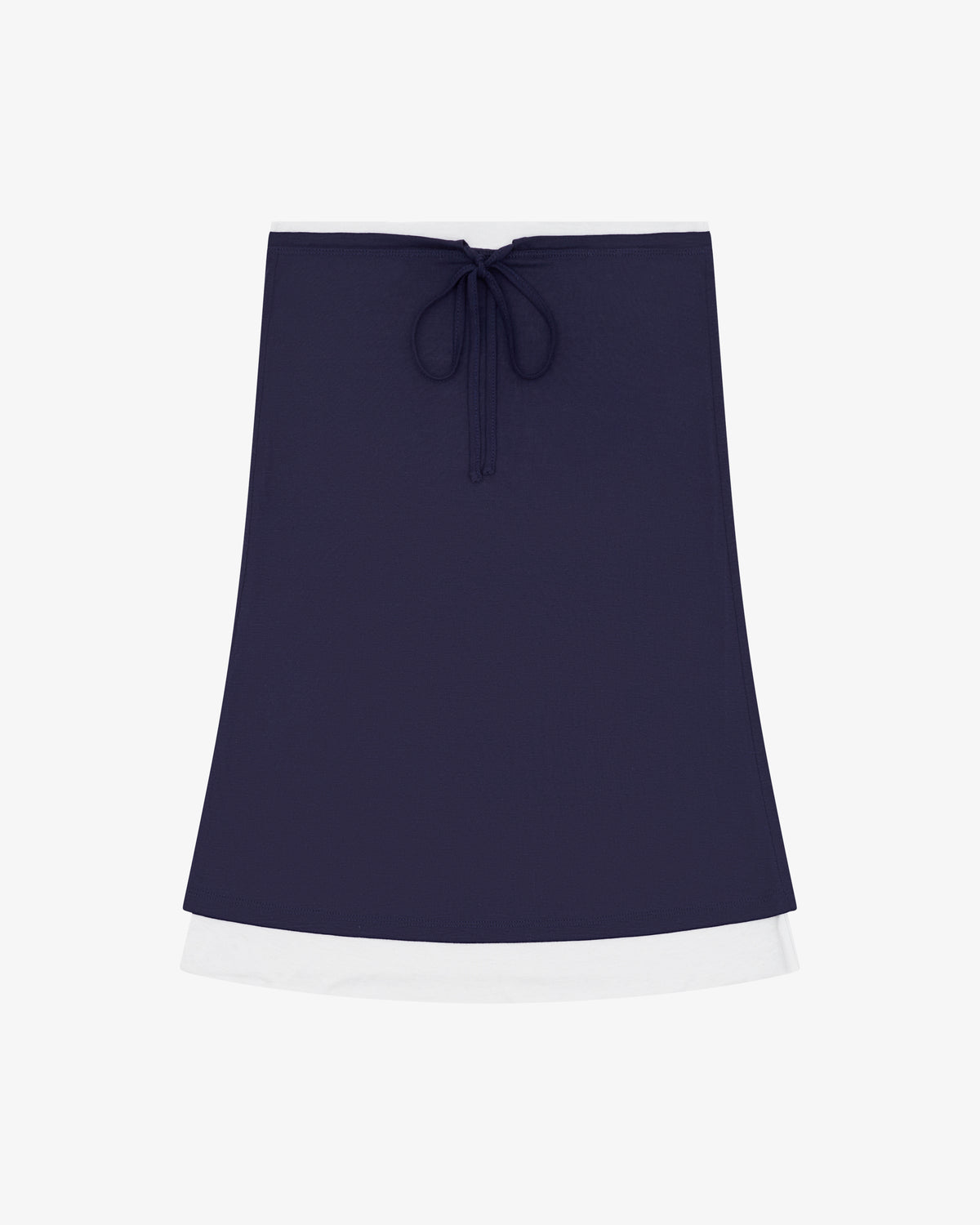 Layered Midi Skirt - Navy / Silver