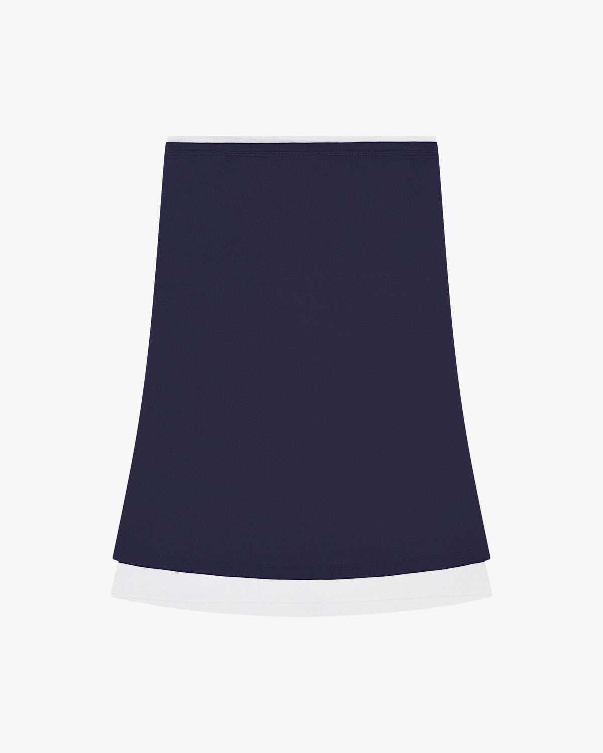 Layered Midi Skirt - Navy / Silver