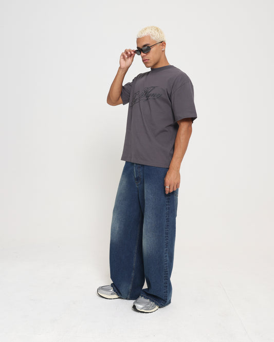 Cotton Tee - Charcoal