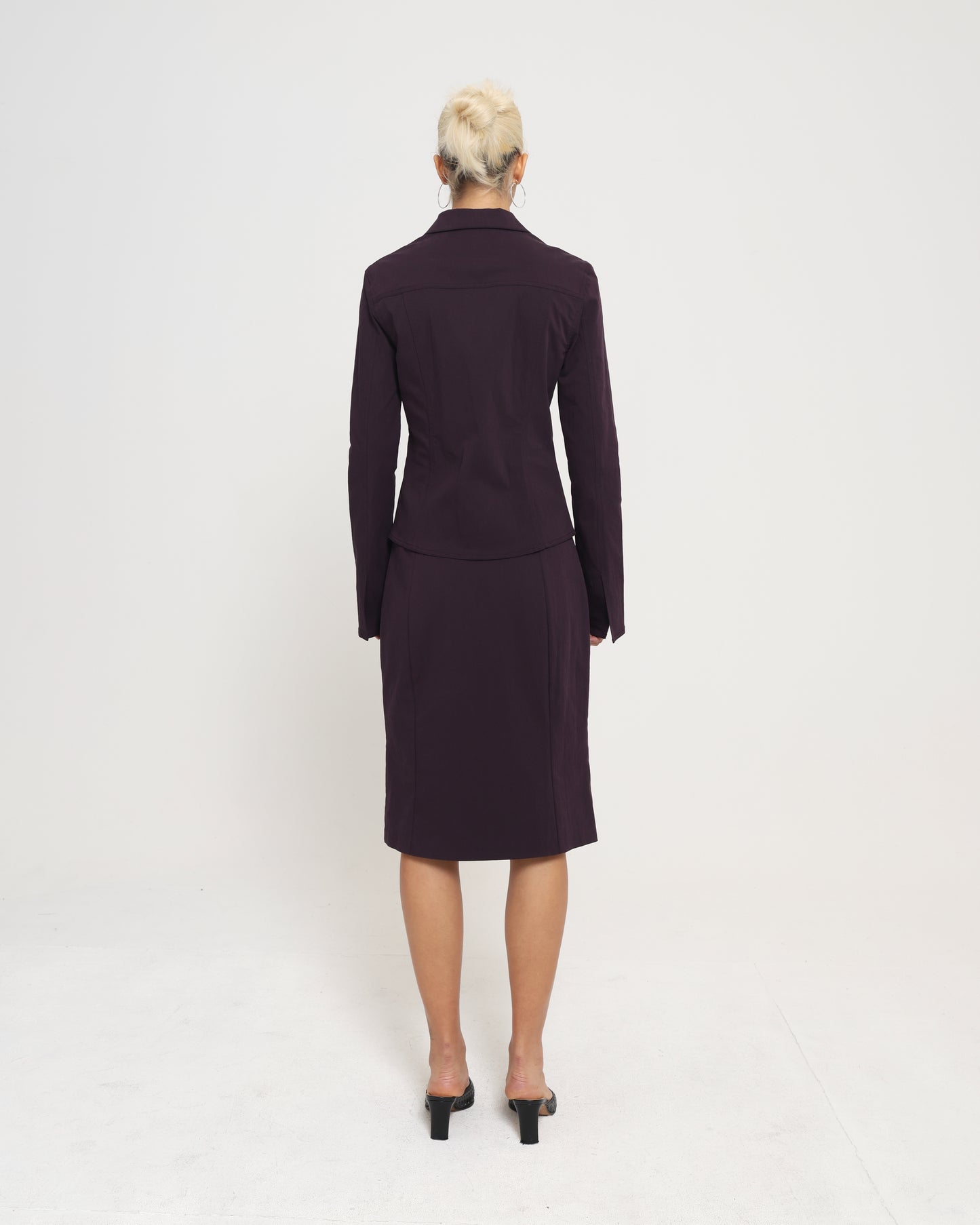 STRETCH COLUMN MIDI SKIRT