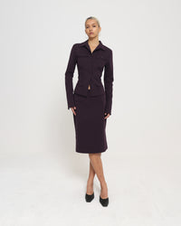 FITTED JACKET - PLUM