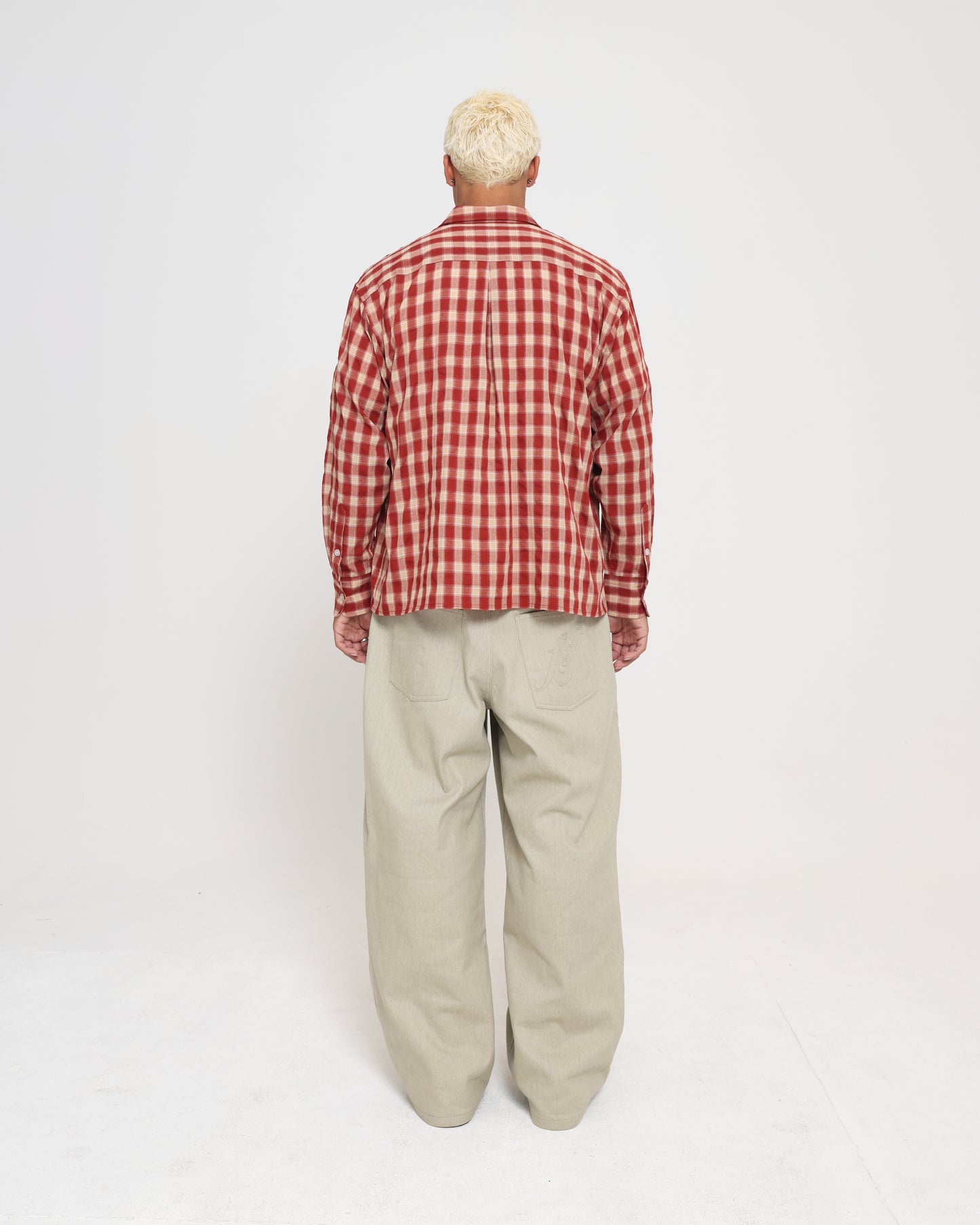 LS POCKET SHIRT - RED PLAID
