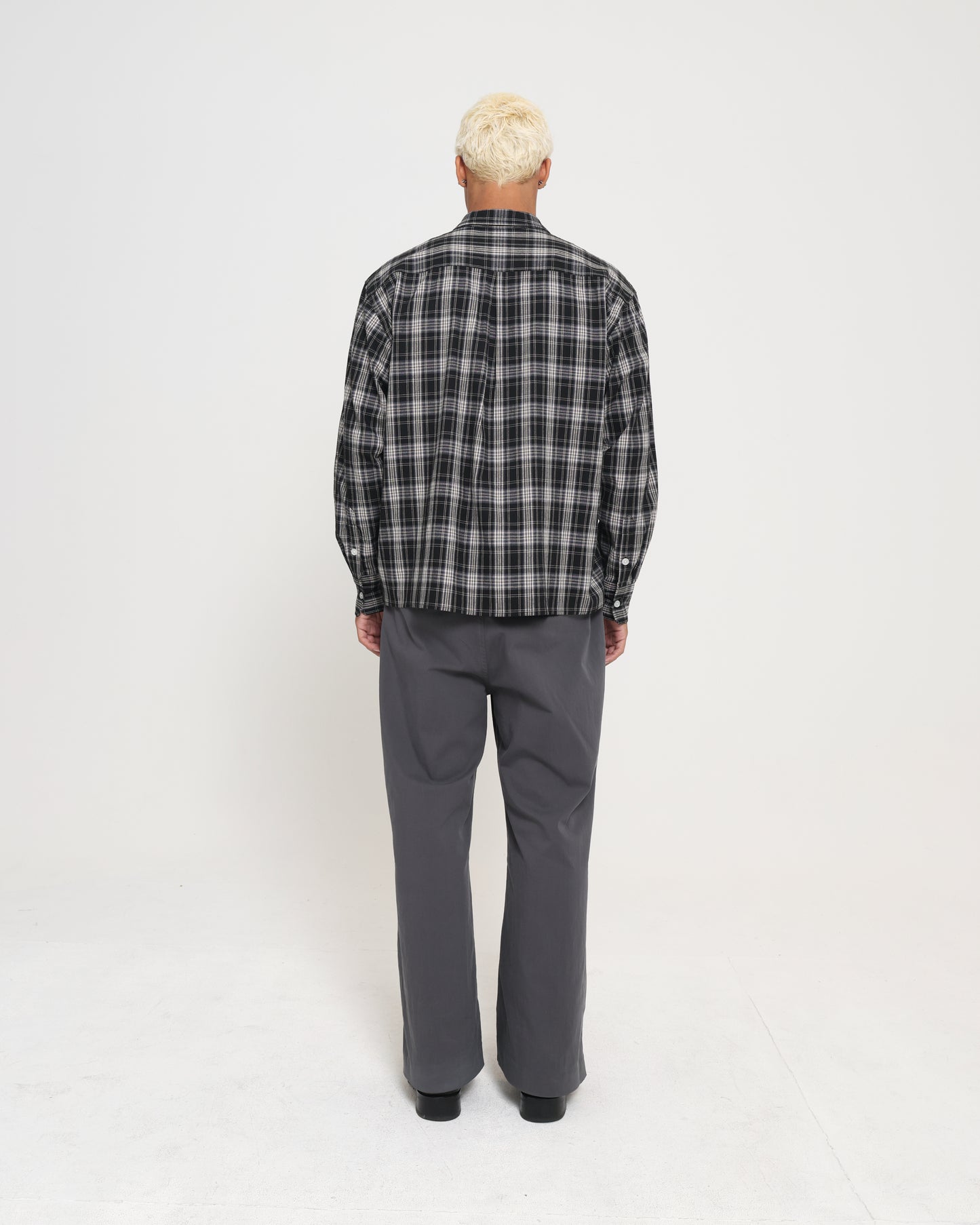 WIDE LEG DRESS PANT - Charcoal