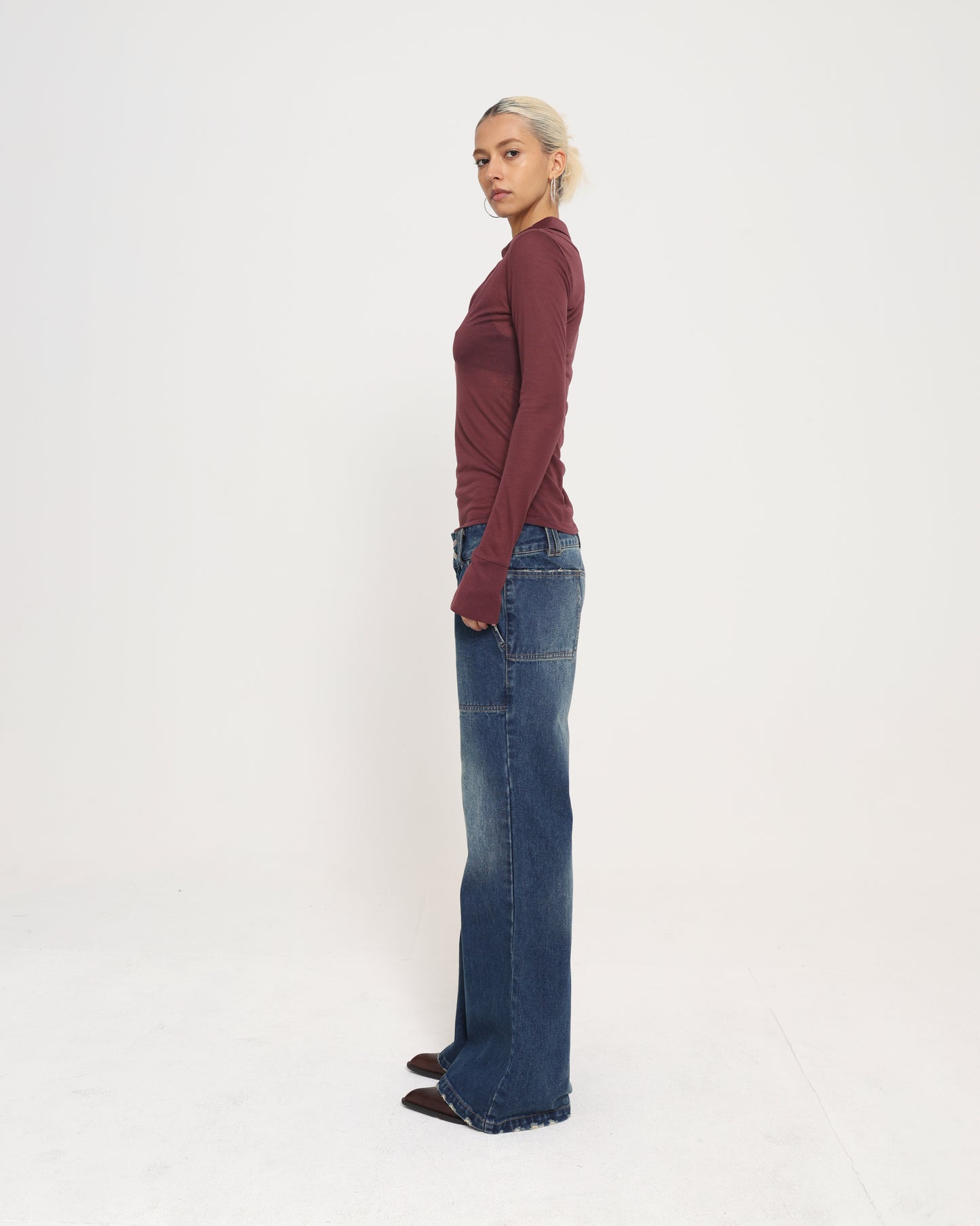 WOMEN'S LOW RISE JEAN - 90'S BLUE