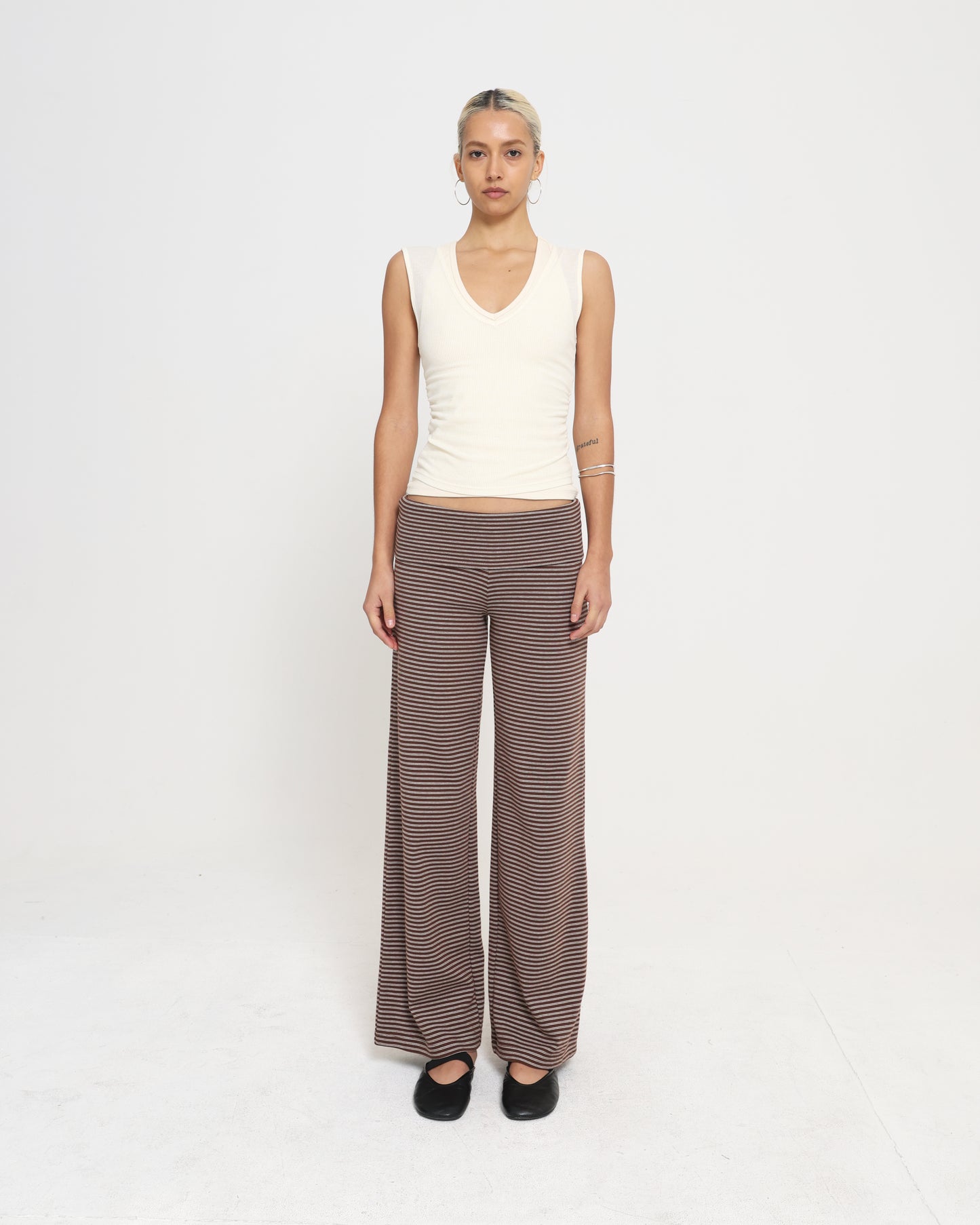 FOLDED PANT - Brown