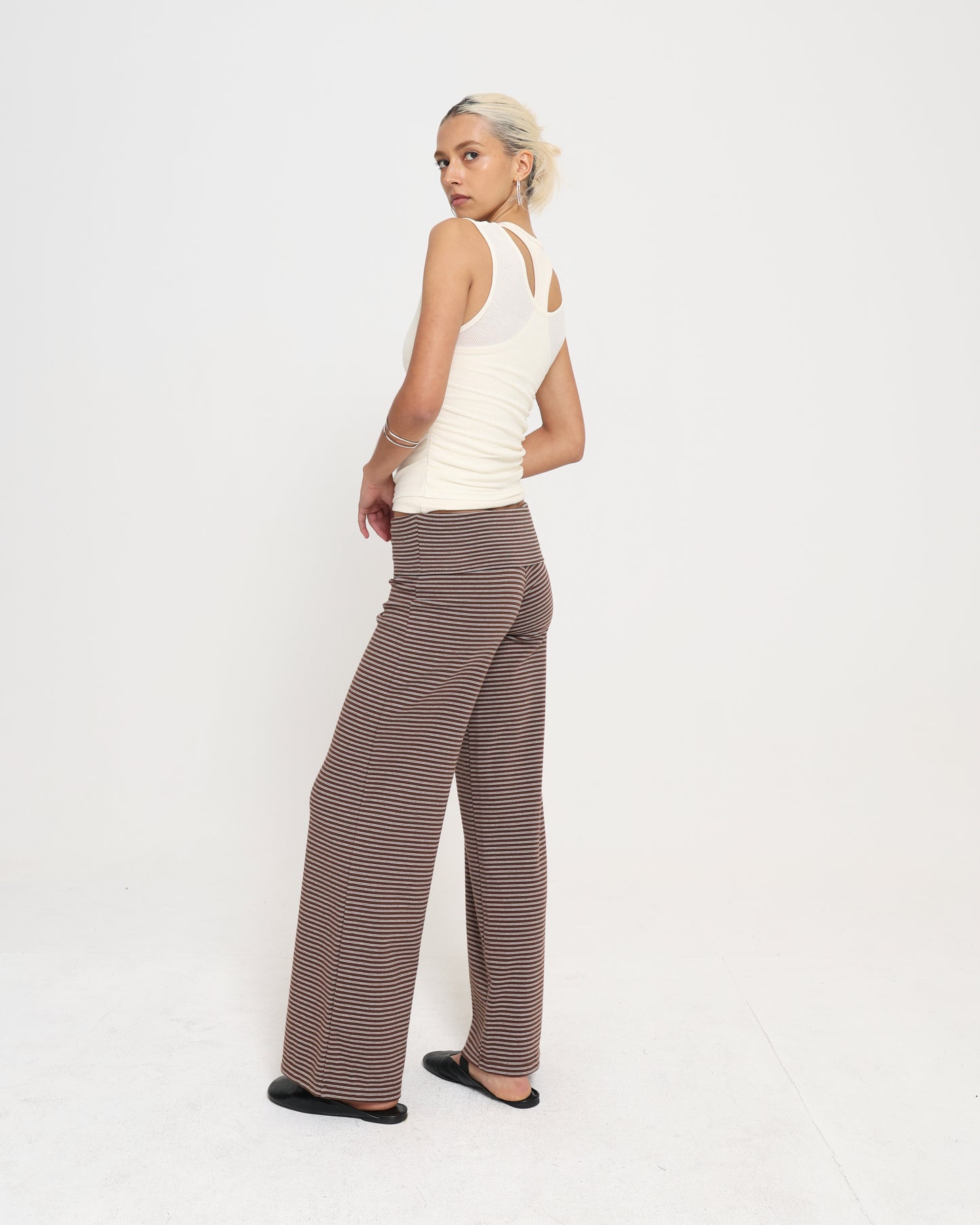 FOLDED PANT - Brown
