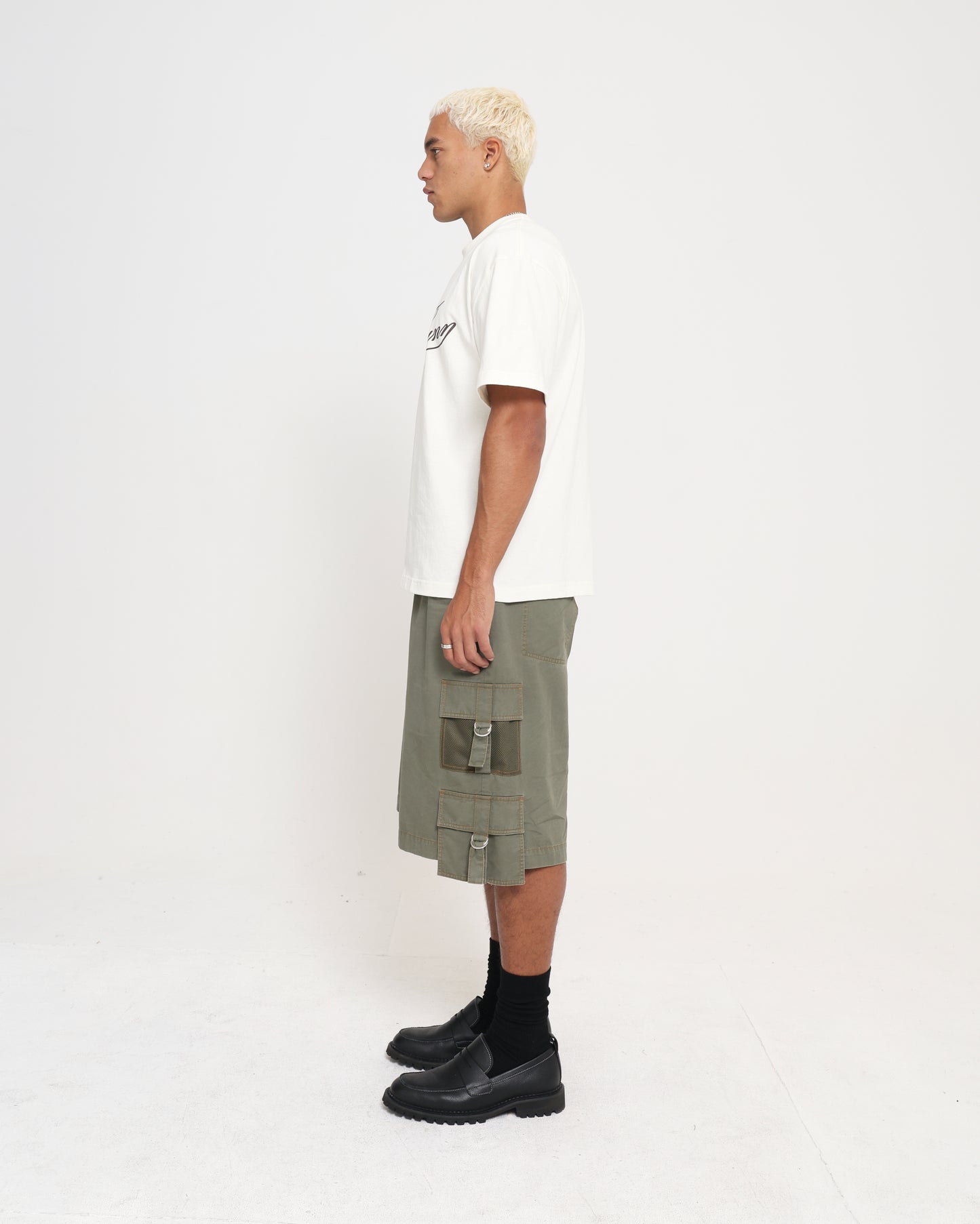 Cotton Tee - Off White / Brown