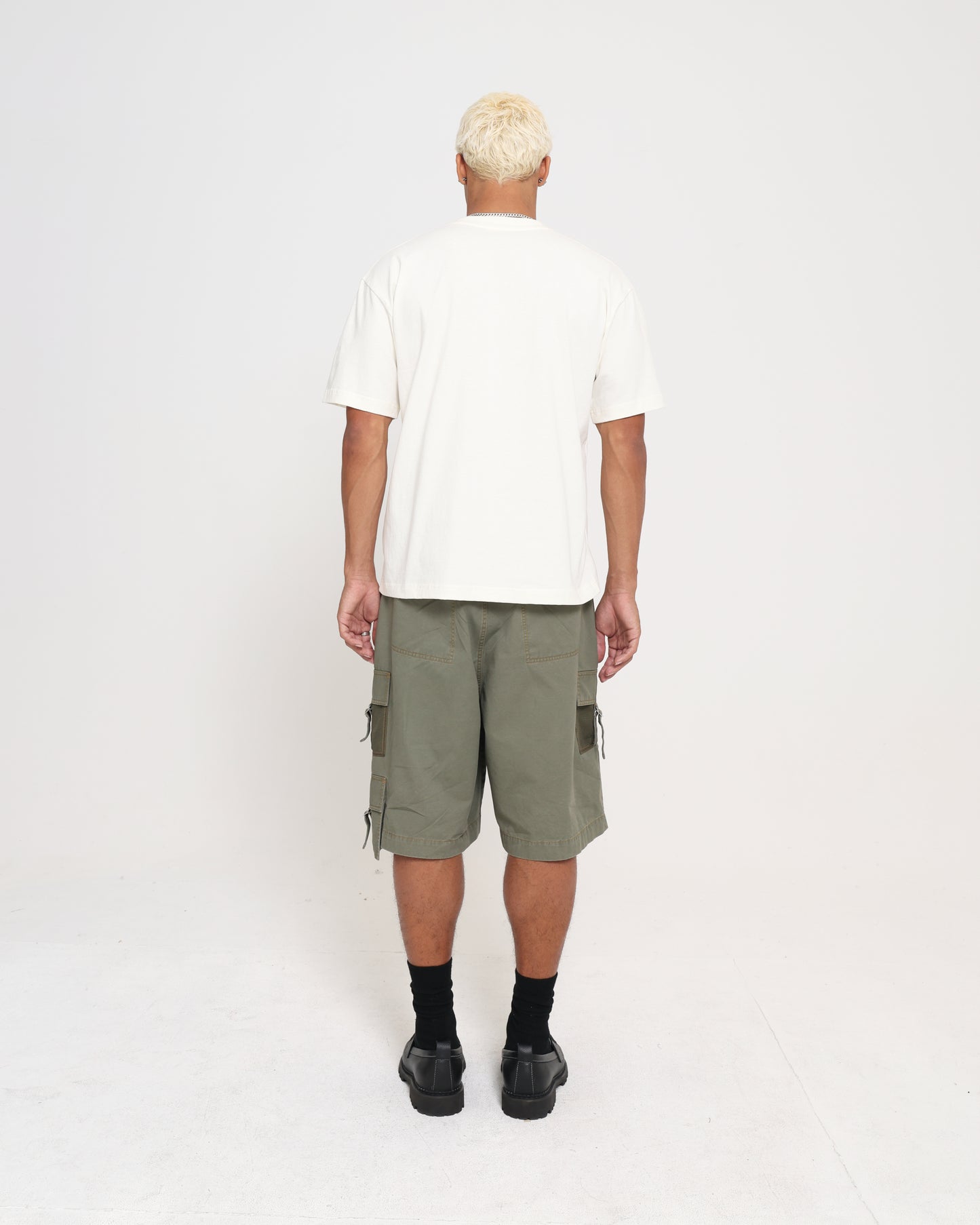 Cotton Tee - Off White / Brown