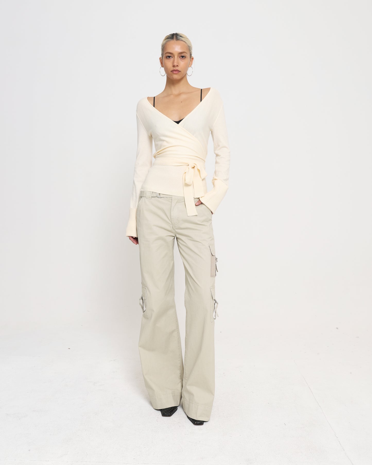 Women's Wrap Cardigan - CREAM