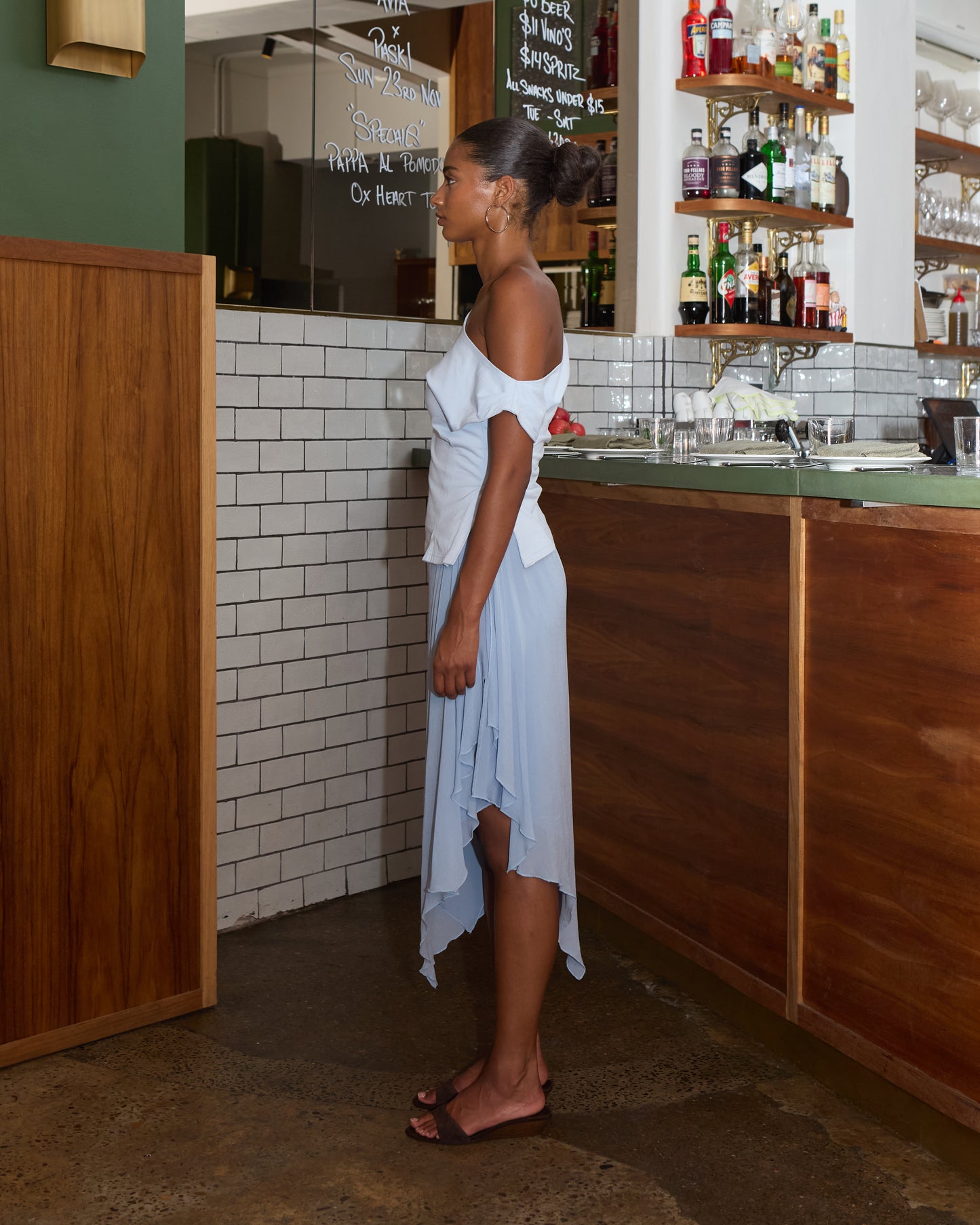 Womens Off Shoulder Fitted Top