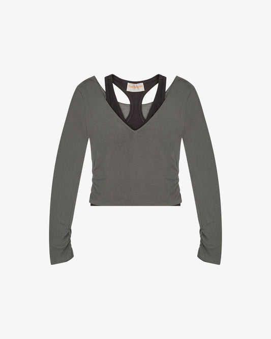 Women's LS Layered Racerback Tank