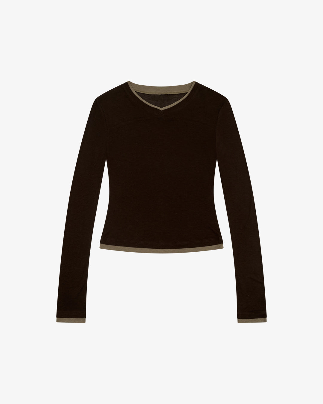 Women's V Neck LS Tee