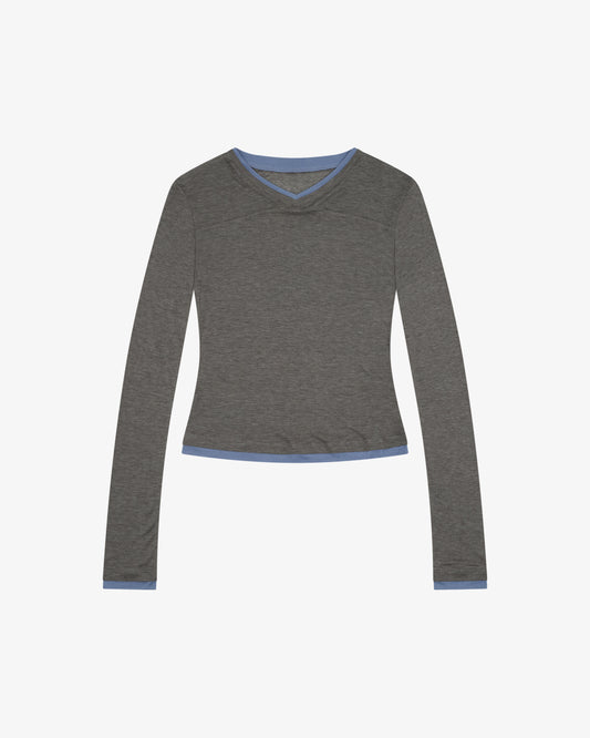 Women's V Neck LS Tee