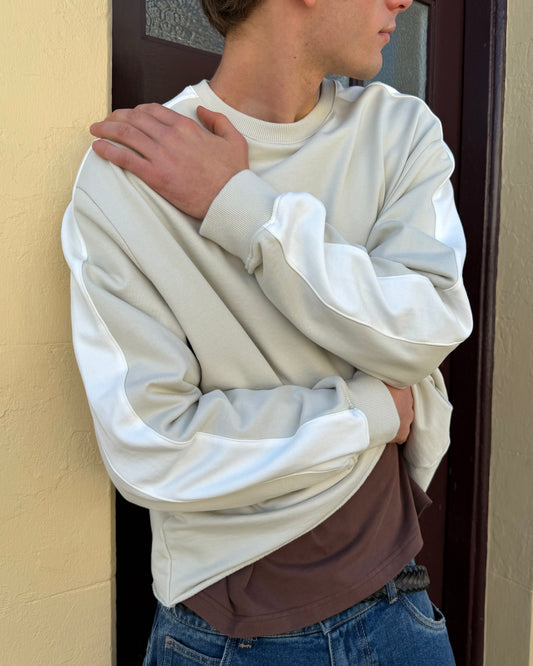 Panelled Sweatshirt - Sand