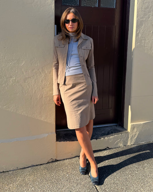 Fitted Jacket - Brown