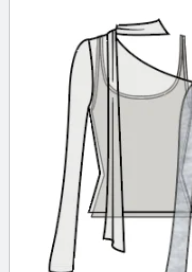 Layered Scarf Top - Sandstone